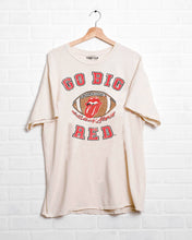 Load image into Gallery viewer, Rolling Stones Go Big Red Nebraska Football Thrifted Tee