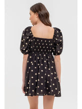 Load image into Gallery viewer, Polka Dot Balloon Sleeve Pleated Mini Dress