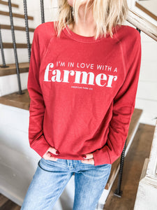 Graphic 'I'm in Love with a Farmer'  Crewneck