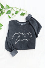 Load image into Gallery viewer, PEACE AND LOVE Mineral Graphic Sweatshirt