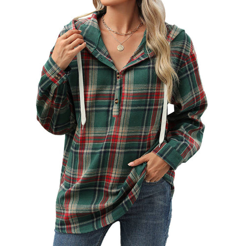 Button Plaid Jacket