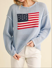 Load image into Gallery viewer, American Flag Weave Sweater