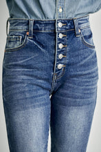 Load image into Gallery viewer, HIGH RISE FULL LENGTH BUTTON UP SKINNY JEANS