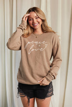 Load image into Gallery viewer, PEACE AND LOVE Mineral Graphic Sweatshirt