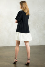 Load image into Gallery viewer, Puff Sleeve Colorblock Dress