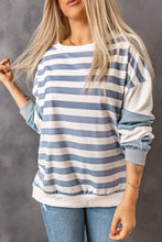 Load image into Gallery viewer, Stripe Drop Shoulder Striped Pullover Sweatshirt