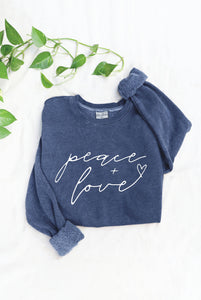 PEACE AND LOVE Mineral Graphic Sweatshirt