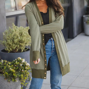 Solid Snap Cardigan