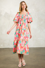 Load image into Gallery viewer, Puff Sleeve Floral Maxi Dress