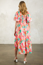 Load image into Gallery viewer, Puff Sleeve Floral Maxi Dress