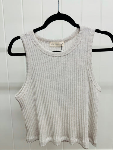 Knit crew tank top