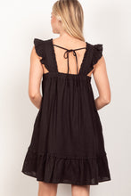 Load image into Gallery viewer, Ruffled Solid Linen Backless Mini Dress