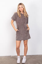 Load image into Gallery viewer, Oversized Washed Knit Mini Dress