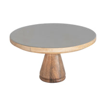Load image into Gallery viewer, Round Enameled Mango Wood Pedestal
