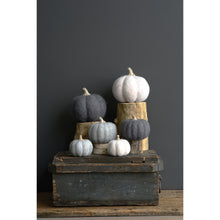 Load image into Gallery viewer, Medium Wool Pumpkin Figurine, 2 Colors