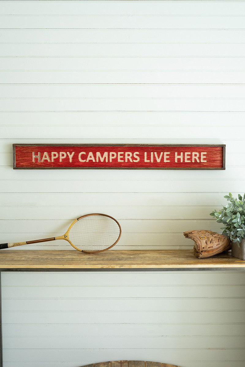 Happy Campers Live Here Sign