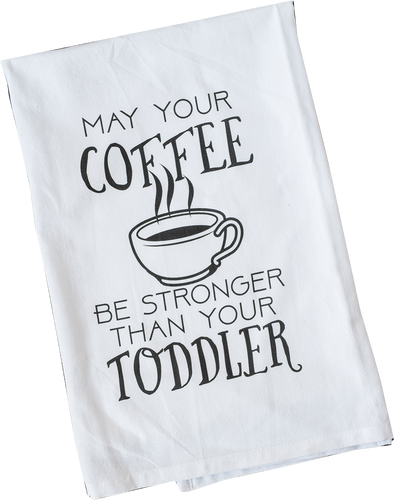 May Your Coffee tea towel