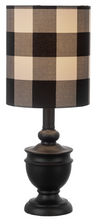 Load image into Gallery viewer, Black Mini Accent Lamp with Gingham