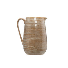 Load image into Gallery viewer, Stoneware Pitcher, Reactive Glaze, Putty Color