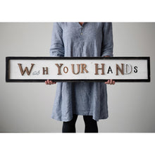 Load image into Gallery viewer, 42&quot;W x 7-1/2&quot;H Wall Decor &quot;Wash Your Hands&quot;